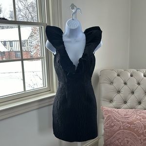 🖤NWOT Saylor By Free People Black Statement Croc Print Mini Dress Size S🖤